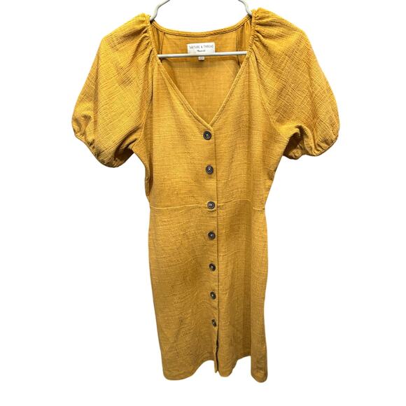Madewell Texture & Thread Puff Sleeve Dress Sz S - Picture 2 of 6